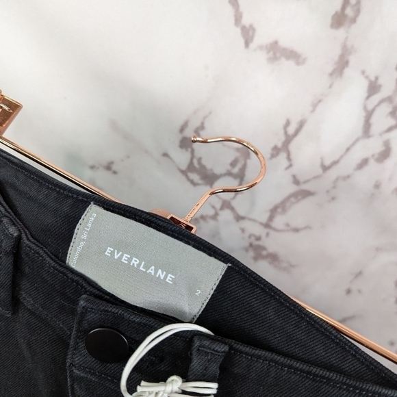 Everlane Pant The Slim Leg Crop Washed Black High Rise Stretch Ankle NEW - Picture 6 of 13